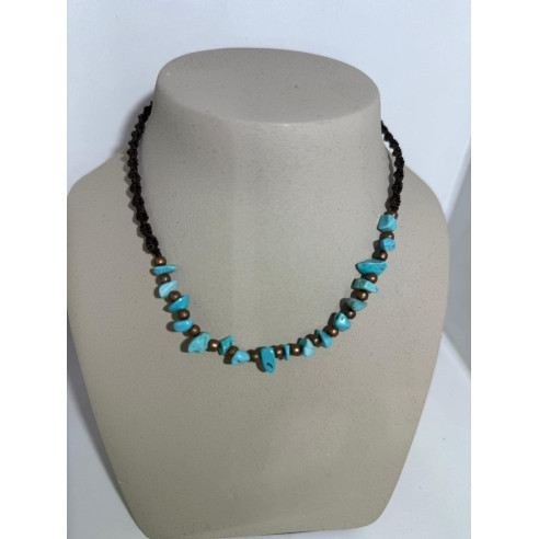 collar de Macramé  con piedras