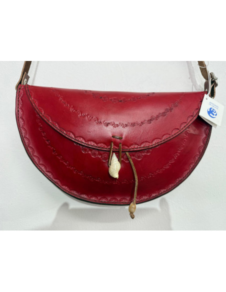 Bolso rojo de  cuero
