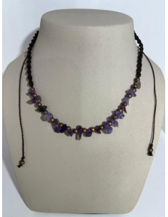 Collar de macramé con Piedra