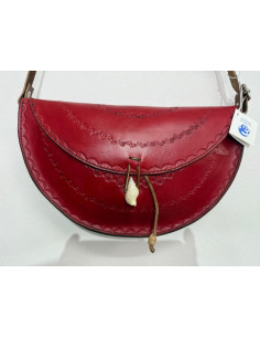 Bolso rojo de  cuero