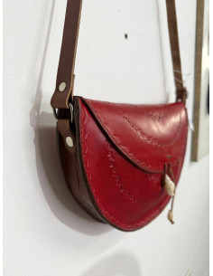 Bolso rojo de  cuero 2