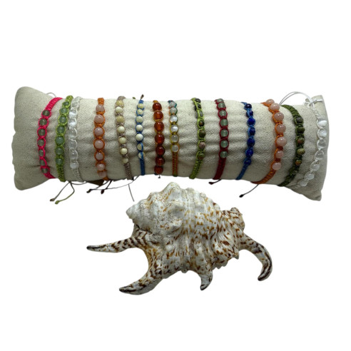 Pulseras de Macramé con piedras