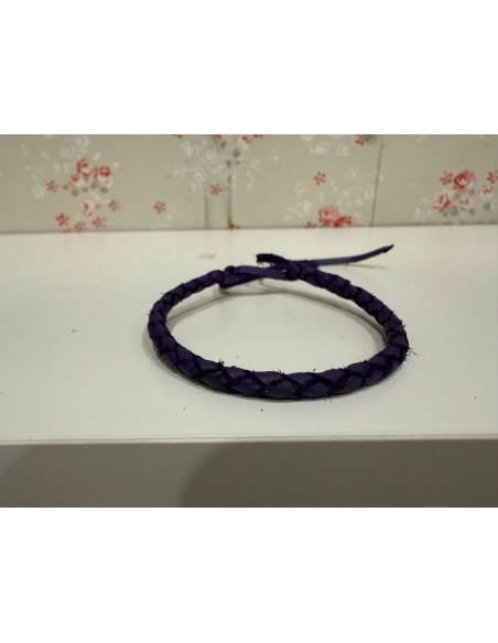 Pulseras de cuero trenzados de colores