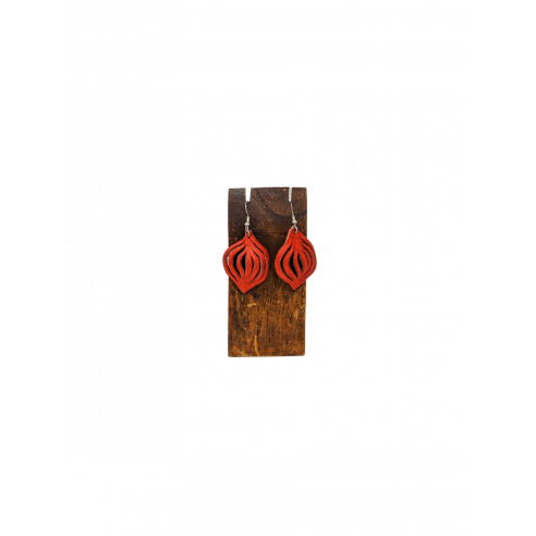 Pendientes de cuero con gancho de plata