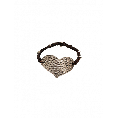 Pulsera corazón de plata