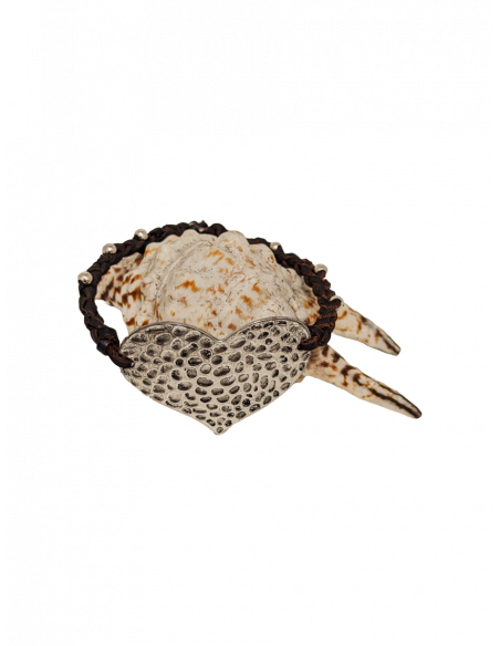 Pulsera corazón de plata